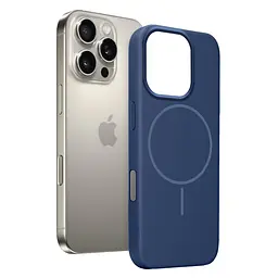 Чохол MAKE Apple iPhone 16 Pro Silicone Solo Navy Blue - мініатюра 4