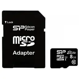 Карта пам'яті Silicon Power 8Gb microSDHC class 10 (SP008GBSTHBU1V10SP)