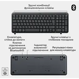 Клавіатура Logitech K250 Graphite (920-013822) [141505] - мініатюра 5