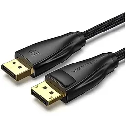 Кабель мультимедійний DisplayPort M to DisplayPort M 1.0m black Vention (HCCBF)