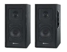 Колонки 2.0 REAL-EL S-250 Black, 2 x 10 Вт, МДФ, живлення від мережі 220V, керування збоку (S-250) - мініатюра 4