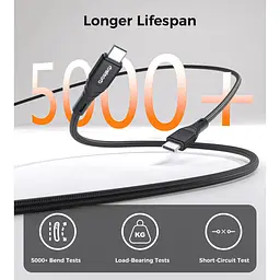 Кабель Choetech XCC-1008,USB 2.0, Power Delivery (PD), до 100 Ватт C-тато/C-тато, 1.8 м. (XCC-1008) - мініатюра 8