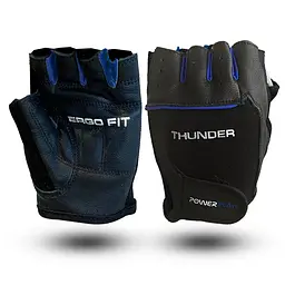 Рукавички для фітнесу Power Play 9058, Black/Blue - M