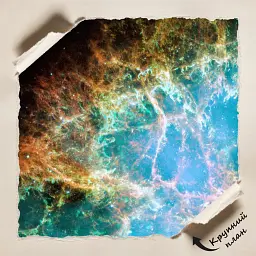Інтер'єрна картина Крабоподібна туманність M1, NGC 1952, Crab Nebula, астрономія, космос, НАСА, 60×60 см (id5066) - мініатюра 3