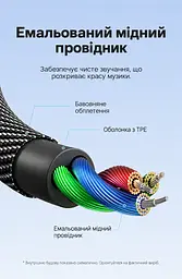 Аудіоадаптер Vention зі штекера USB-C на гніздо 3,5 мм з ЦАП DAC 16 біт 48 кГц з підтримкою дзвінків через гарнітуру TRRS з підтримкою пульта гарнітури залежно від телефона для навушників TRS та гарнітур OMTP і CTIA з бавовняним обплетенням кабелю з кабелем 0,15 м сірий (BIMHB) - мініатюра 9