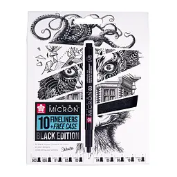Набір лінерів Pigma Micron Black Edition 10 шт.(003-12) Чорний Sakura