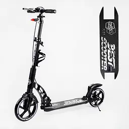 Самокат Best Scooter складаний 49х14х93-103 см Чорний 000231305 - мініатюра 2