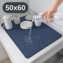 Антиковзаючий кухонний килимок 50×60 см — абсорбуючий для сушіння посуду та під кавоварку KT8001506