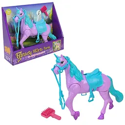 Інтерактивна фігурка єдинорога зі звуком Fantasy Horse Farm, рожевий (3212A-2)
