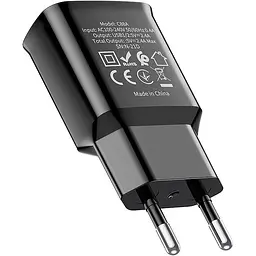 Мережевий зарядний пристрій Hoco C88A 2-USB Black [118821] - мініатюра 3
