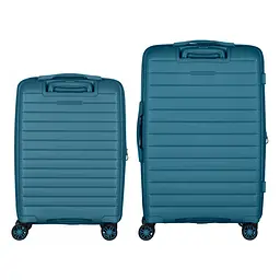 2E Набір валіз 2E, Aero, поліпропілен, (M+S),TSA, 4 колеса, EXP, синій - мініатюра 3