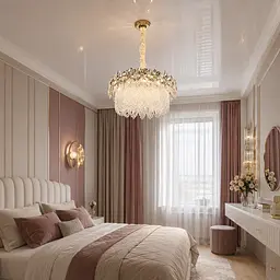 Підвісна кришталева люстра Splendid Ray L2221/500/7, золото, 7 ламп E14, від 10-18 м²