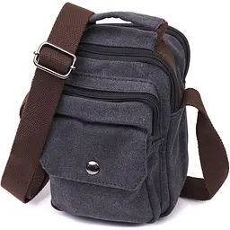 Компактна чоловіча сумка із щільного текстилю Vintage 14,5х19х10,5 см sum0028965
