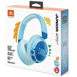 Бездротові навушники для дітей JBL Junior 470NC блакитні - мініатюра 5