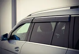 Дефлектори вікон вітровики Mercedes-Benz GL166 2013- З Хром Молдінгом