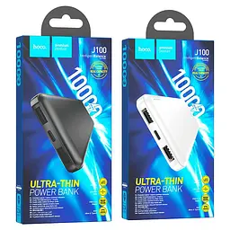 Power Bank Hoco J59 Famous портативна батарея 10000 mAh, 2USB+Type-C+Micro-USB, 2A, LED дисплей Чорний - мініатюра 7