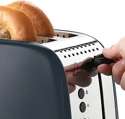 Тостер Colours Plus 1600Вт, підігрів, розморожування, метал., сірий Russell Hobbs kuh0014905 - мініатюра 7