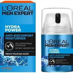 Зволожуючий засіб L'oreal Paris Men Expert Hydra Power з освіжаючим ефектом для обличчя, 50 мл - мініатюра 2