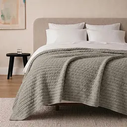 Плед покривало Cosas Almond Knitted Braid 240х260 см косичка (Blanket_62Almond_KnittedBraid_240x260) - мініатюра 2