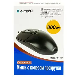 Мишка A4Tech OP-720 Black-PS/2 (4711421699914) - мініатюра 3