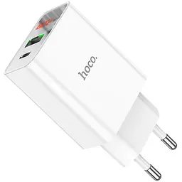 Мережевий зарядний пристрій Hoco C100A PD20W+QC3.0 White [769800] [76039] - мініатюра 3