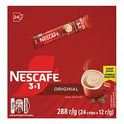 Набір: Кавовий напій Nescafe 3 в 1 Original стік 12 г x 24 шт. - мініатюра 4