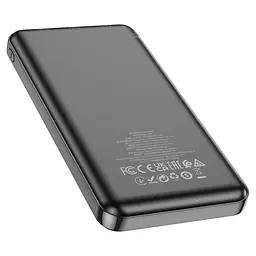 Power Bank Hoco J59 Famous портативна батарея 10000 mAh, 2USB+Type-C+Micro-USB, 2A, LED дисплей Чорний - мініатюра 3