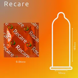 Презервативи Recare Color Fruit Flavour 3 шт. з ароматами: м'ята/зелений, банан/жовтий, полуниця/червоний (ROZ6501053502) - мініатюра 5