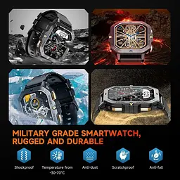 Розумний годинник Oukitel BT101 для чоловіків 2.02-дюймовий Amoled HD - мініатюра 4