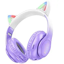 Накладні бездротові навушники W42 Cat Purple grape Hoco teh0030632