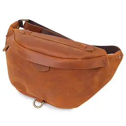 Шкіряна чоловіча vintage сумка на пояс 20371 Vintage коричневий - мініатюра 1