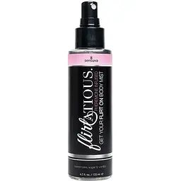 Спрей-міст для тіла з феромонами Sensuva Flirtatious Vanilla, Sugar, & Sweet Pea (125 мл)