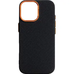 Чохол ArmorStandart LikeCarbon2 SE MagCase для Apple iPhone 17 Kevlar Black Orange (ARM89163) [156298] - мініатюра 1