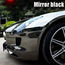 Автомобільна вінілова плівка ПВХ Chrome Mirror Black Суперглянець 1.52 Метра х 1 Метр 160 мікрон (CL-SCM-01P) - мініатюра 6