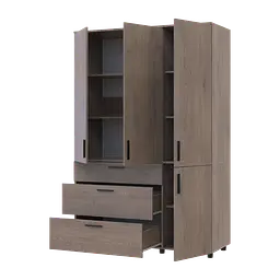 Шафа для одягу Doros Торн Кремона Канноло 3 ДСП/3Ш (полиці) 135х51.6х200 (44900478) - мініатюра 2