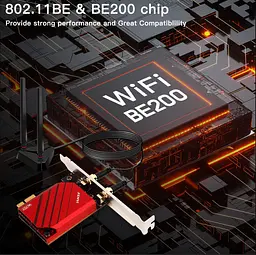 Бездротовий адаптер Fenvi FV-BE8800Pro Wi-Fi 7, Bluetooth 5.4 Gaming Tri Band 2.4G/5G/6GHz - мініатюра 5