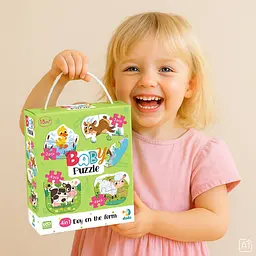 Дитячий пазл 4 в 1 "Baby puzzle. День на фермі" 300687 набір 4 в 1 - мініатюра 6