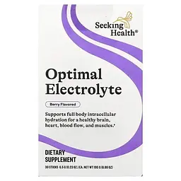 Електроліти Seeking Health Optimal Electrolyte смак ягід 30 стіків