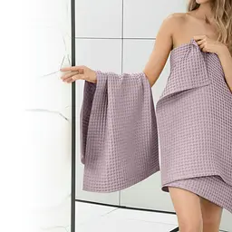 Набір рушників Cosas Cube Grey & Cube Fuchsia 2 шт. (SetTowel_95-SqGrey_130-SqFuchsia) - мініатюра 9