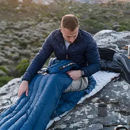 Спальник Naturehike CWM400 (CNK2300SD013) +6°C - з натуральним пухом - темно-блакитний - мініатюра 8
