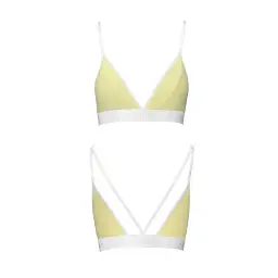 Спортивний топ із подвійними бретелями Passion PS007 TOP yellow L - мініатюра 3