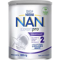 Уцінка. Суха суміш NAN Expert Pro Гіпоалергенна 2 для дітей від 6 місяців 800 г 