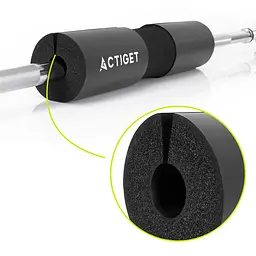 Накладка (бампер) на гриф Actiget Barbell Pad ACT0056 Black - мініатюра 8