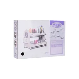 Cушка для посуду Violet House Ажур Cappuchino, 40х38х28 см, бежевий (0414 Ажур CAPPUCHINO сушка д/пос) - мініатюра 2