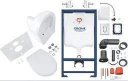 Комплект інсталяція + унітаз Grohe Solido Perfect з кришкою Soft-Close 39418000, Білий - мініатюра 5