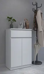 Тумба для взуття MebelStar Нео 80x35x95 см Аляска білий (MBS-1008)