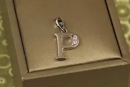 Кулон Xuping Jewelry літера P 1,5 см сріблястий
