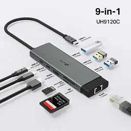 USB-Хаб TP-Link USB Type-C 9-в-1 (UH9120C) - мініатюра 2