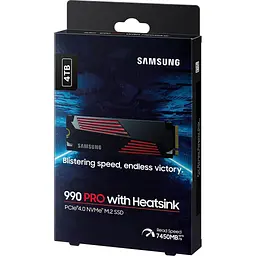 Накопичувач SSD M.2 2280 4TB 990 PRO with Heatsink Samsung (MZ-V9P4T0CW) - мініатюра 7