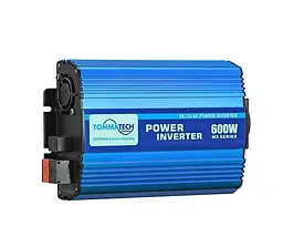 Інвертор напруги Tommatech MS600, 12 V/220 V, 600 Вт, апроксимована синусоїда, 1 розетка, USB, клеми - мініатюра 1